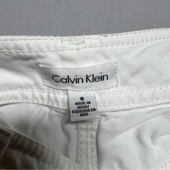 Calvin Klein Jeans Women’s White Zip Fit Size 8 - Picture 4 of 11